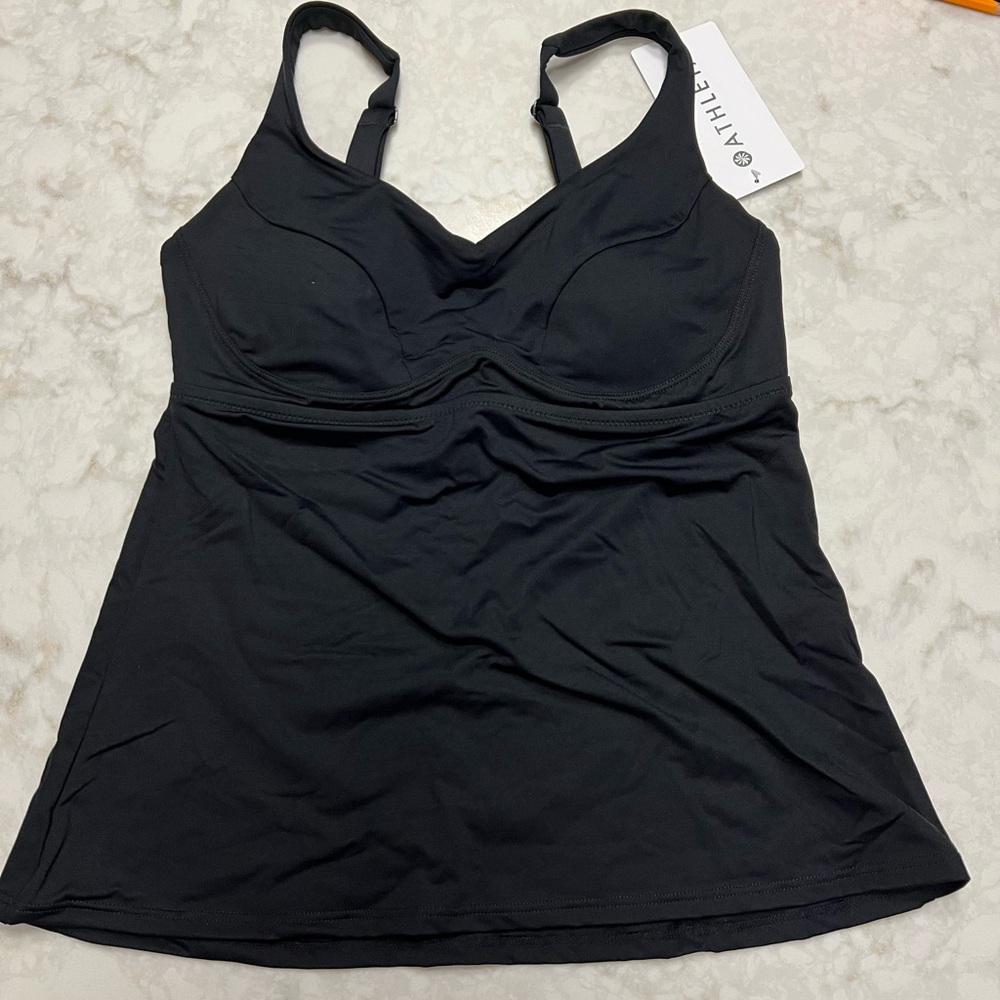Athleta Bondi Bra Cup Tankini, 34B/C. NWT. Black.
